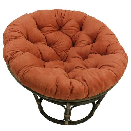 INTERNATIONAL CARAVAN 42 in. Rattan Papasan Chair with Micro Suede Cushion, Camel - 32 lbs 3312-MS-SP